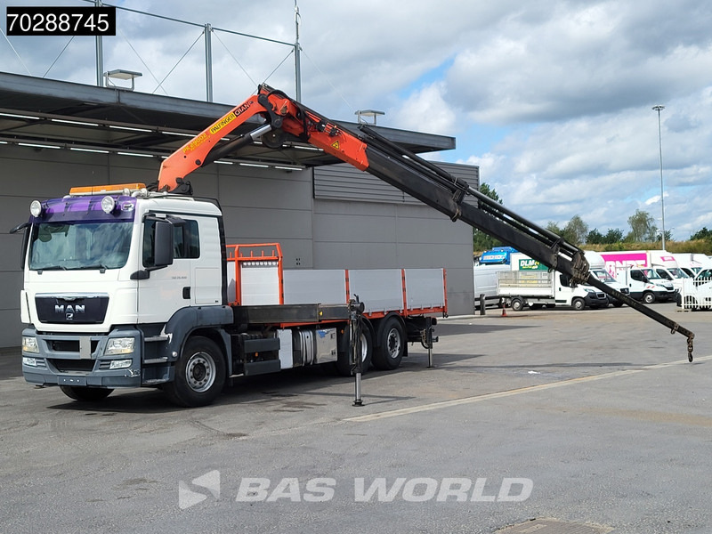 MAN TGS 26.400 TGS 6X2 Palfinger PK29002 Crane Kran 2.5Tons Winch Lift+steering Euro 4 - Camion plateau, Camion grue: photos 3 MAN TGS 26.400 TGS 6X2 Palfinger PK29002 Crane Kran 2.5Tons Winch Lift+steering Euro 4 - Camion plateau, Camion grue: photos 3