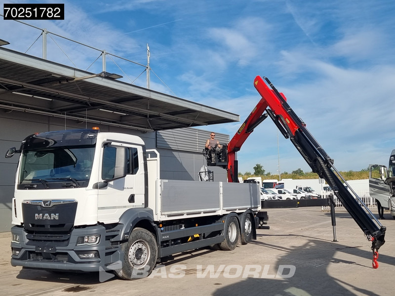 MAN TGS 26.440 6X2 NEW NL-Truck Palfinger PK20.501 L TEC3 Kran Baustoff Lift-Lenk Asche - Camion plateau, Camion grue: photos 5 MAN TGS 26.440 6X2 NEW NL-Truck Palfinger PK20.501 L TEC3 Kran Baustoff Lift-Lenk Asche - Camion plateau, Camion grue: photos 5