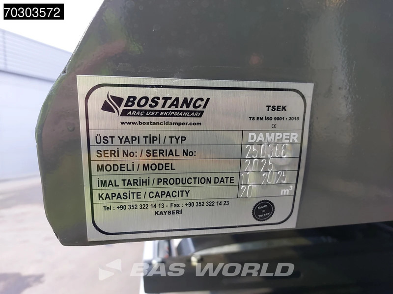 Camion benne neuf MAN TGS 33.480 6X4 NEW! 20m3 Tipper Steelsuspension Big-Axle Automatic Euro 6: photos 20