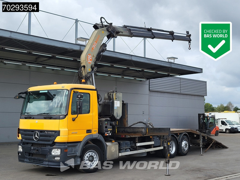 Mercedes-Benz Actros 2532 6X2 PM 30 T/M Crane Winch Remote Lift+Steering Axle 3-Pedals - Camion plateau, Camion grue: photos 1 Mercedes-Benz Actros 2532 6X2 PM 30 T/M Crane Winch Remote Lift+Steering Axle 3-Pedals - Camion plateau, Camion grue: photos 1