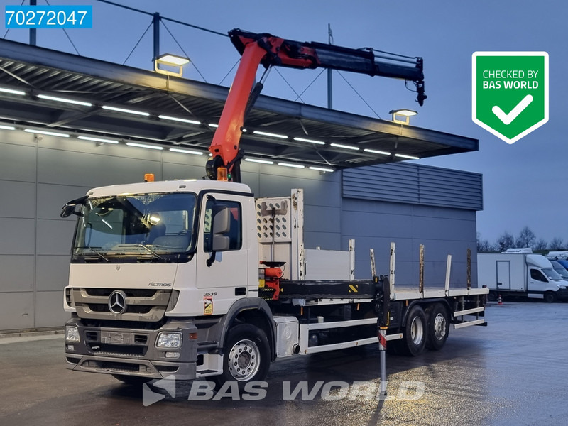 Mercedes-Benz Actros 2536 6X2 Palfinger PK14002-EH A Remote Lift+Lenkachse EEV - Camion plateau, Camion grue: photos 1 Mercedes-Benz Actros 2536 6X2 Palfinger PK14002-EH A Remote Lift+Lenkachse EEV - Camion plateau, Camion grue: photos 1