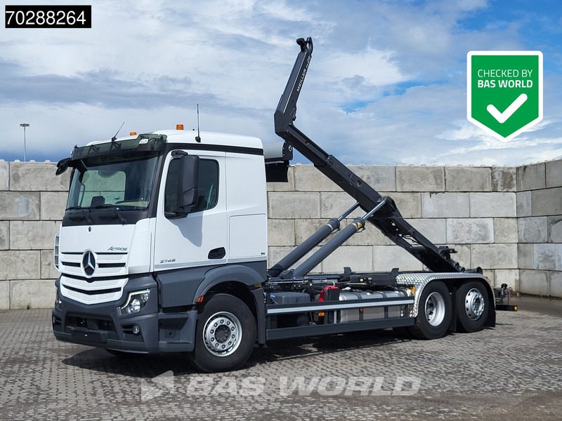 Mercedes-Benz Actros 2745 6X2 NEW! Meiller RS21-70 Hooklift Retarder Lift+Steering Axle PPC Navi - Camion ampliroll: photos 1 Mercedes-Benz Actros 2745 6X2 NEW! Meiller RS21-70 Hooklift Retarder Lift+Steering Axle PPC Navi - Camion ampliroll: photos 1