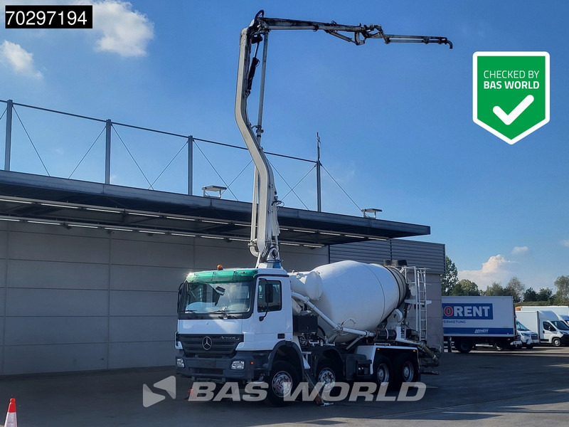 Mercedes-Benz Actros 3236 8X4 Mecbo M 23.3/100-BZ PUMI Big-Axle Steelsuspension 3-Pedals Euro 3 - Camion pompe: photos 1 Mercedes-Benz Actros 3236 8X4 Mecbo M 23.3/100-BZ PUMI Big-Axle Steelsuspension 3-Pedals Euro 3 - Camion pompe: photos 1