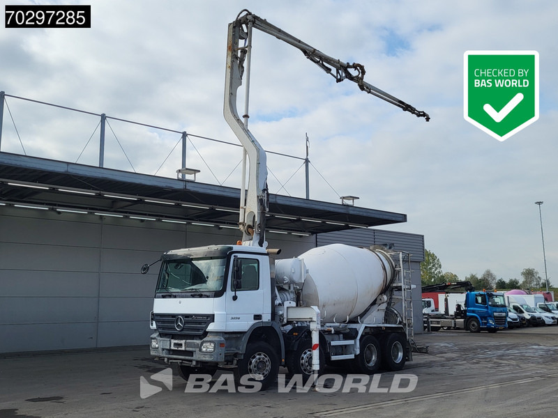 Mercedes-Benz Actros 3241 8X4 7m3 Putzmeister Mixer Big-Axle Steelsuspension Automatic Pompe+Mixer Euro 3 - Camion pompe: photos 1 Mercedes-Benz Actros 3241 8X4 7m3 Putzmeister Mixer Big-Axle Steelsuspension Automatic Pompe+Mixer Euro 3 - Camion pompe: photos 1