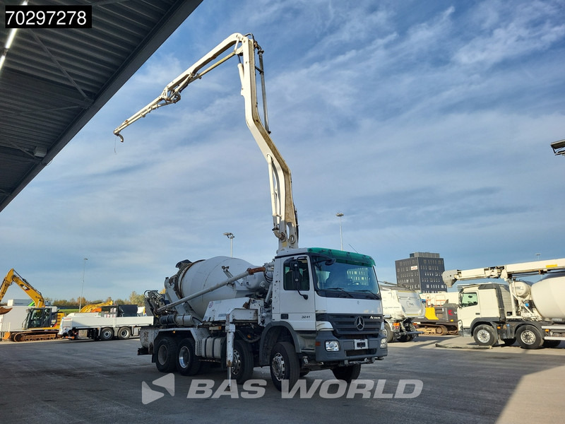 Mercedes-Benz Actros 3241 8X4 Putzmeister TMM 21-G2 PUMI 7m3 Mixer Big-Axle Steelsuspension 3-Pedals Euro 3 - Camion pompe: photos 3 Mercedes-Benz Actros 3241 8X4 Putzmeister TMM 21-G2 PUMI 7m3 Mixer Big-Axle Steelsuspension 3-Pedals Euro 3 - Camion pompe: photos 3