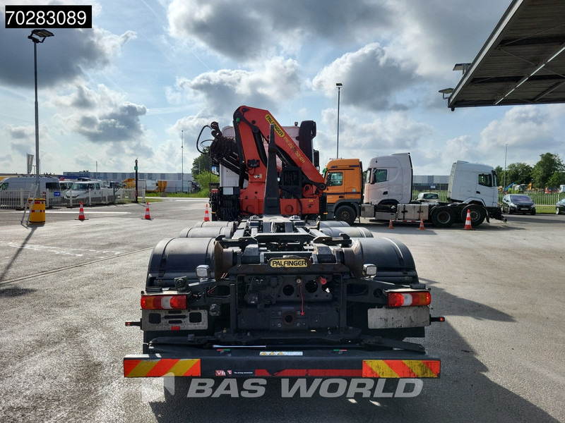 Camion ampliroll, Camion grue Mercedes-Benz Actros 3245 Actros 8X4 Palfinger PK22002 EH Crane 17tons hooklift Big-Axle Lift+Lenkachse Navi Euro 6: photos 13
