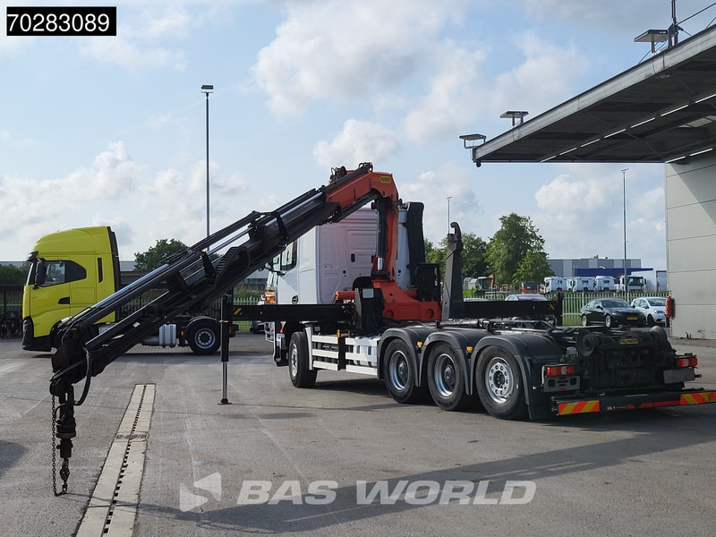 Camion ampliroll, Camion grue Mercedes-Benz Actros 3245 Actros 8X4 Palfinger PK22002 EH Crane 17tons hooklift Big-Axle Lift+Lenkachse Navi Euro 6: photos 11