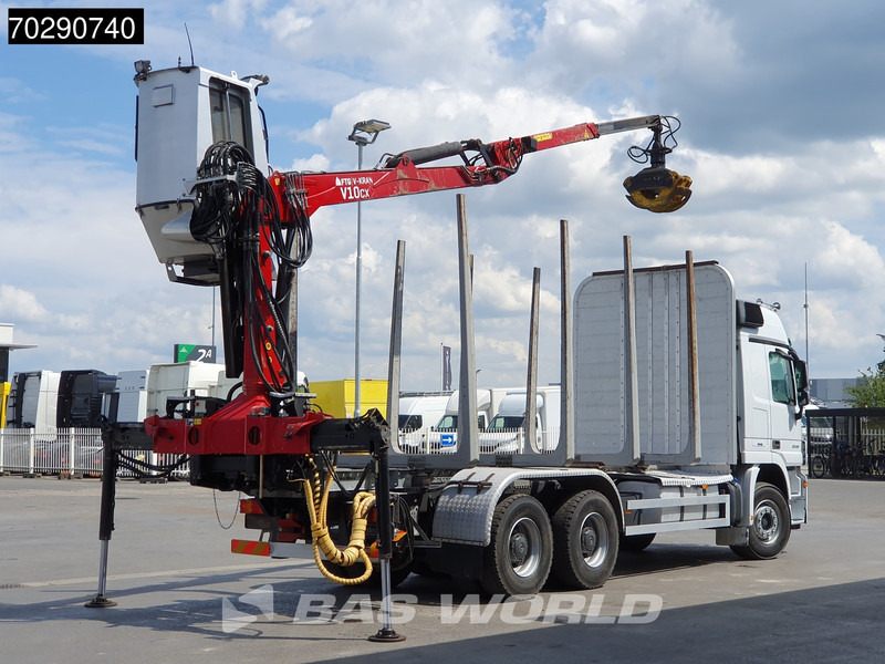 Mercedes-Benz Actros 3346 6X4 Original KM's! Wood Crane Big-Axle Steelsuspension Euro 5 - Camion grumier, Camion grue: photos 5 Mercedes-Benz Actros 3346 6X4 Original KM's! Wood Crane Big-Axle Steelsuspension Euro 5 - Camion grumier, Camion grue: photos 5
