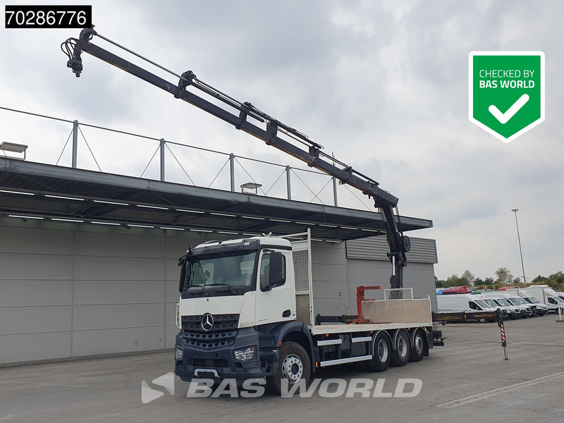Mercedes-Benz Arocs 3240 8X4 HIAB 211E-6 HIPRO Big-Axle Lift+Steering Navi Euro 6 - Camion plateau, Camion grue: photos 1 Mercedes-Benz Arocs 3240 8X4 HIAB 211E-6 HIPRO Big-Axle Lift+Steering Navi Euro 6 - Camion plateau, Camion grue: photos 1