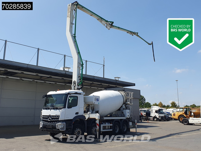 Mercedes-Benz Arocs 3243 8X4 Sermac Twinstar 4Z28 PUMI 9m3 Steelsuspension Big-Axle Euro 6 - Camion pompe: photos 1 Mercedes-Benz Arocs 3243 8X4 Sermac Twinstar 4Z28 PUMI 9m3 Steelsuspension Big-Axle Euro 6 - Camion pompe: photos 1