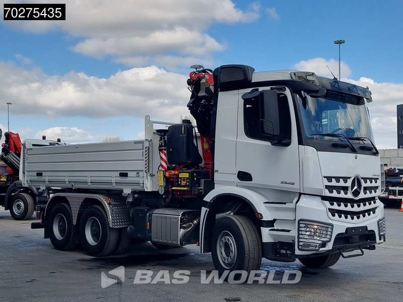 Mercedes-Benz Arocs 3348 6X4 Fassi F255A2.24 Kran Crane 9m3 3-Sided Tipper Big-Axle Euro 6 - Camion benne, Camion grue: photos 3 Mercedes-Benz Arocs 3348 6X4 Fassi F255A2.24 Kran Crane 9m3 3-Sided Tipper Big-Axle Euro 6 - Camion benne, Camion grue: photos 3