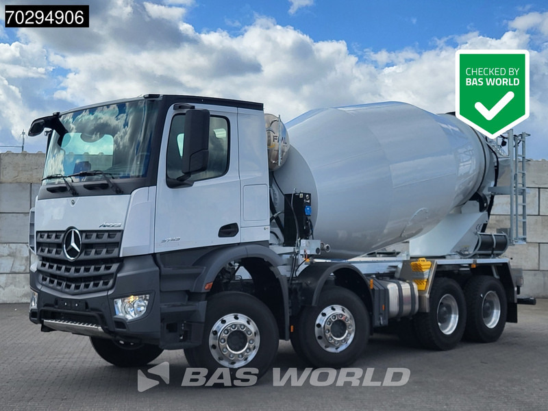 Mercedes-Benz Arocs 3743 8X4 New! 10m3 FML BSH 103 Mixer Steelsuspension Big-Axle Automatic Euro 6 - Camion malaxeur: photos 1 Mercedes-Benz Arocs 3743 8X4 New! 10m3 FML BSH 103 Mixer Steelsuspension Big-Axle Automatic Euro 6 - Camion malaxeur: photos 1