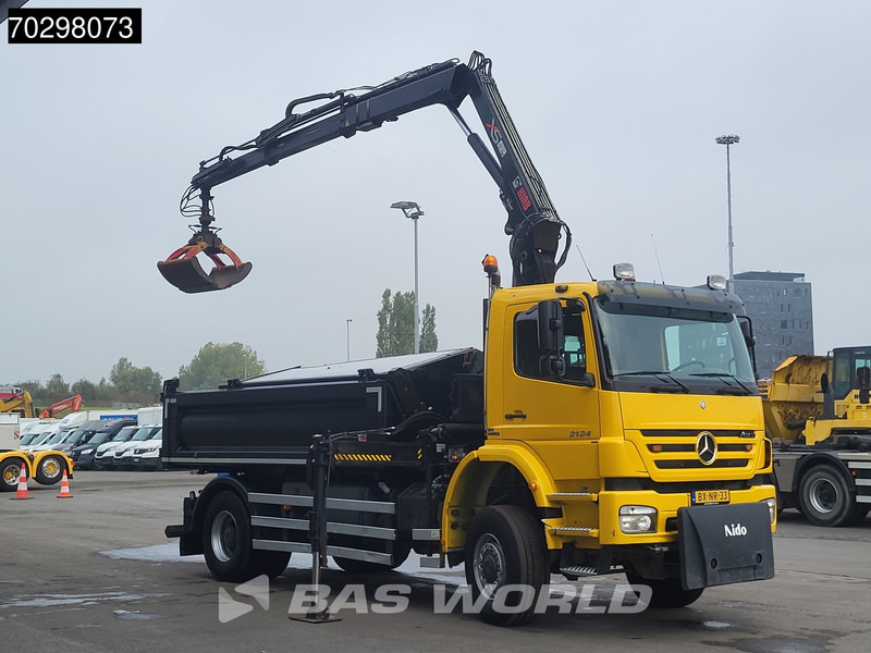 Mercedes-Benz Axor 2124 Axor 4X4 HIAB 122 B-2 HIDUO Crane Tipper Full Steel Big-Axle Euro 5 - Camion benne, Camion grue: photos 3 Mercedes-Benz Axor 2124 Axor 4X4 HIAB 122 B-2 HIDUO Crane Tipper Full Steel Big-Axle Euro 5 - Camion benne, Camion grue: photos 3