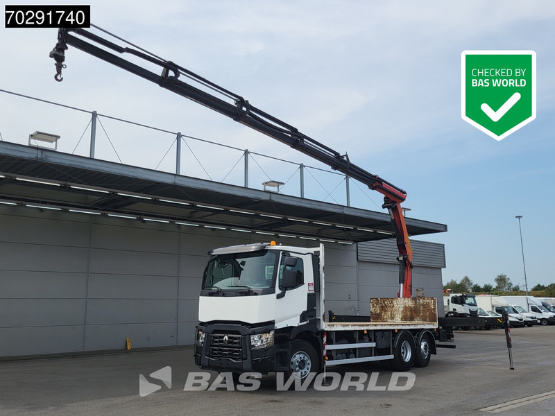 Renault C 380 6X2 Palfinger PK 22002 EH Crane Optibrake Euro 6 - Camion plateau, Camion grue: photos 1 Renault C 380 6X2 Palfinger PK 22002 EH Crane Optibrake Euro 6 - Camion plateau, Camion grue: photos 1
