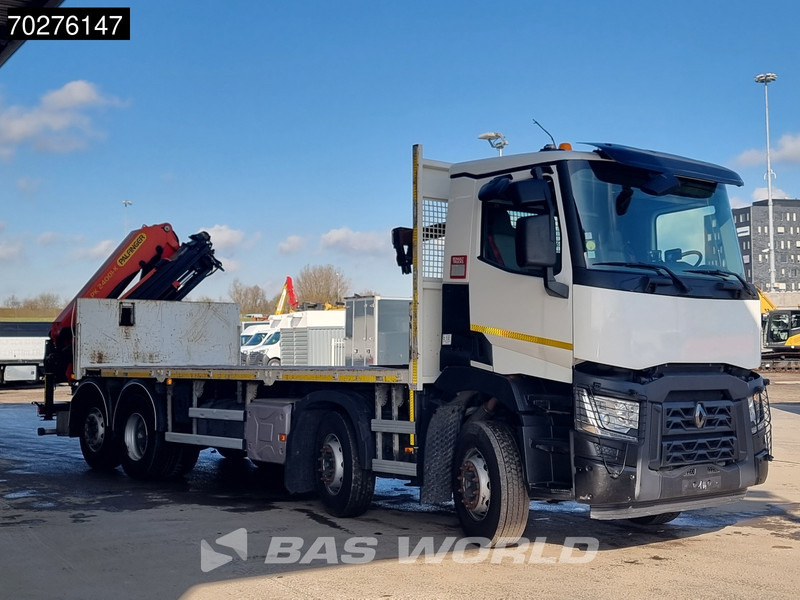 Camion plateau, Camion grue Renault C 380 8X2 Palfinger PK24001K Remote Lenkachse Euro 6: photos 10
