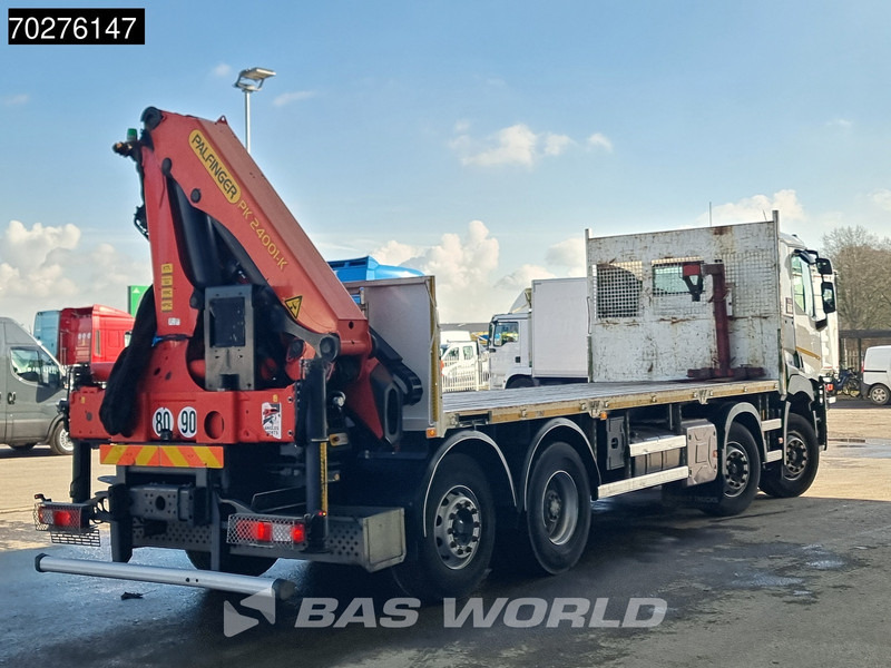 Camion plateau, Camion grue Renault C 380 8X2 Palfinger PK24001K Remote Lenkachse Euro 6: photos 7