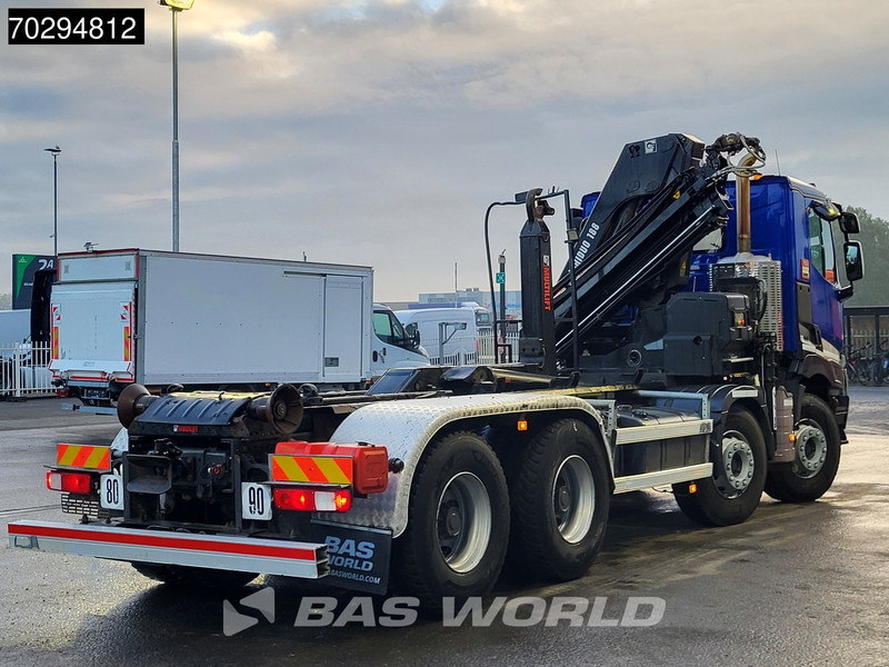 Camion ampliroll, Camion grue Renault C 430 8X4 HIAB X-Hiduo 188 B-2 Crane + Hook Full Steel Big-Axle Euro 6: photos 15