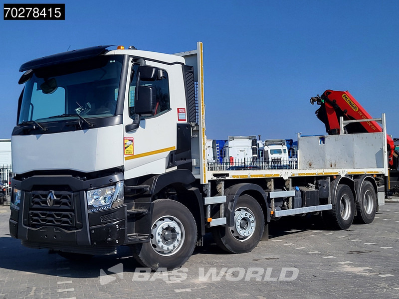 Camion plateau, Camion grue Renault C 430 8X4 Palfinger 22002 EH kran Crane Big-Axle steel suspension Euro 6: photos 19