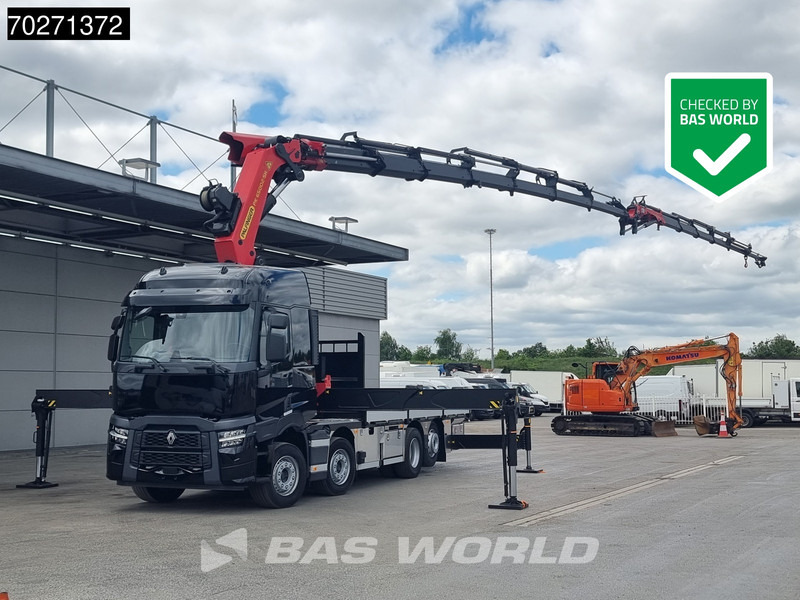 Renault C 520 8X2 Palfinger PK65002 SH Crane Jib Winch Lift+steering Axle Euro 6 - Camion plateau, Camion grue: photos 1 Renault C 520 8X2 Palfinger PK65002 SH Crane Jib Winch Lift+steering Axle Euro 6 - Camion plateau, Camion grue: photos 1
