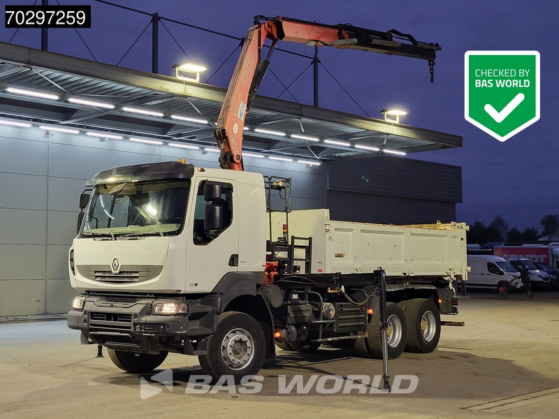 Renault Kerax 370 Kerax 6X4 Fassi F150AXS.22 Crane 10m3 2-side tipper Big-Axle Steelsuspension Manual - Camion benne, Camion grue: photos 1 Renault Kerax 370 Kerax 6X4 Fassi F150AXS.22 Crane 10m3 2-side tipper Big-Axle Steelsuspension Manual - Camion benne, Camion grue: photos 1