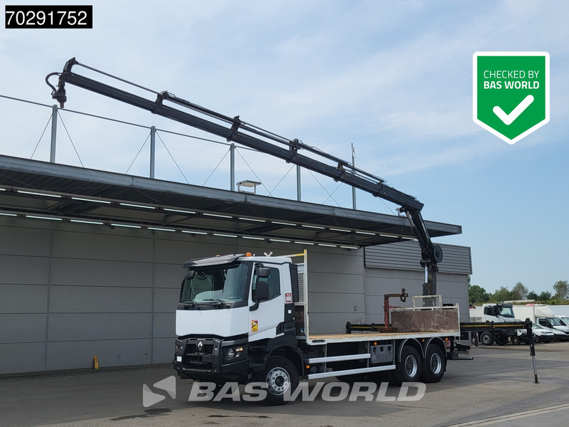 Renault Premium 380 6X4 HIAB X-HIDUO 188 E-5 Crane Steelsuspension Big-Axle Automatic Euro 6 - Camion plateau, Camion grue: photos 1 Renault Premium 380 6X4 HIAB X-HIDUO 188 E-5 Crane Steelsuspension Big-Axle Automatic Euro 6 - Camion plateau, Camion grue: photos 1