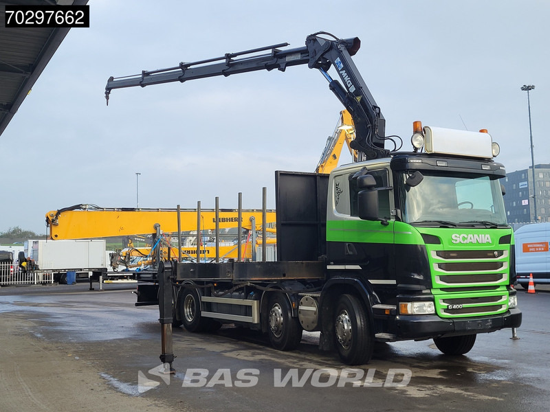Scania G400 G 8X2 MKG HLK 231 HPA4 Crane Retarder Lift+Steering-Axle Euro 5 - Camion plateau, Camion grue: photos 3 Scania G400 G 8X2 MKG HLK 231 HPA4 Crane Retarder Lift+Steering-Axle Euro 5 - Camion plateau, Camion grue: photos 3
