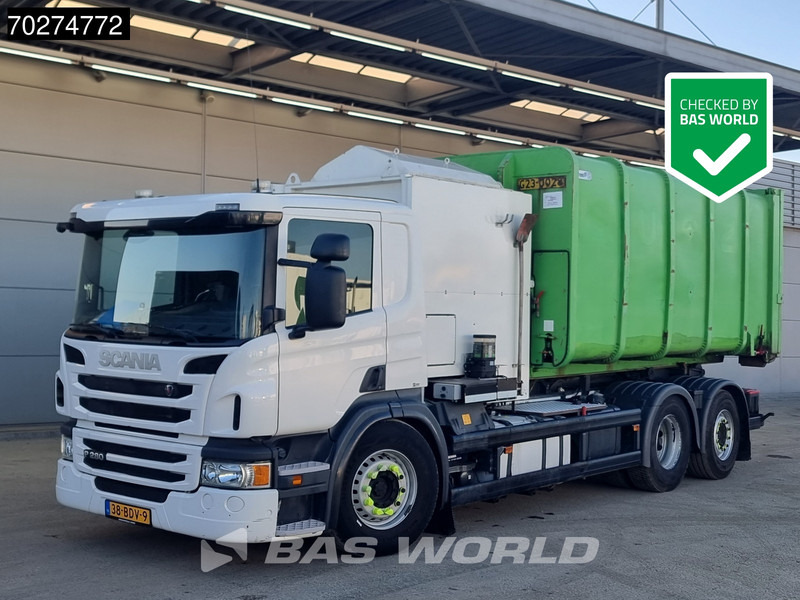 Scania P280 6X2 20m3 Zoeller Seitenlader Translift Lift+steering Axle Retarder Euro 6 - Camion ampliroll: photos 1 Scania P280 6X2 20m3 Zoeller Seitenlader Translift Lift+steering Axle Retarder Euro 6 - Camion ampliroll: photos 1