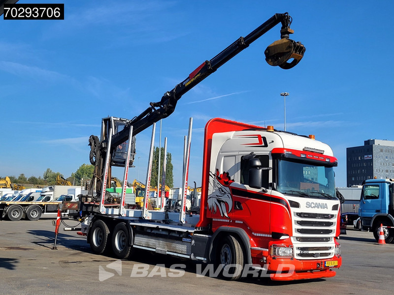 Scania R450 R 6X4 NL-Truck Kesla 2110T Crane Kran Holztransport Manual ACC Xenon Euro 6 - Camion grumier, Camion grue: photos 3 Scania R450 R 6X4 NL-Truck Kesla 2110T Crane Kran Holztransport Manual ACC Xenon Euro 6 - Camion grumier, Camion grue: photos 3