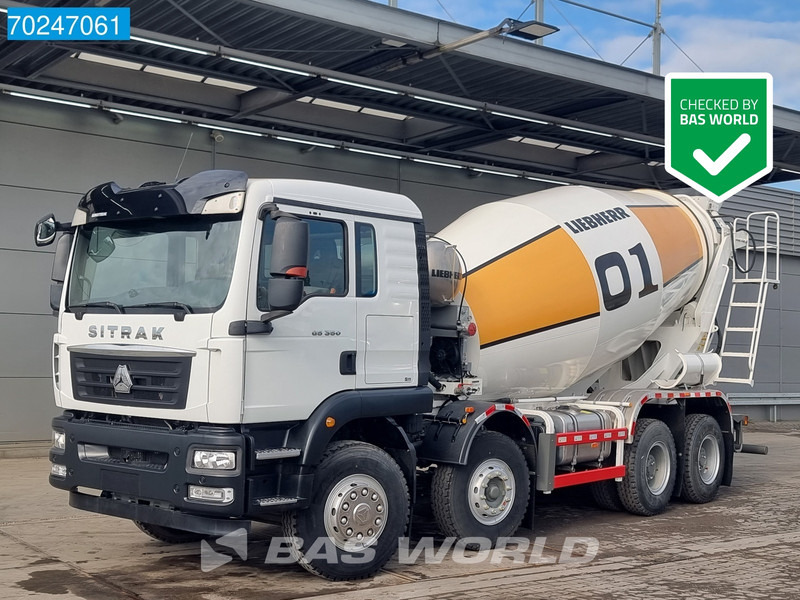 Sitrak G5 350 8X4 NEW! 8m3 Liebherr Mixer Big-Axle Steel Suspension - Camion malaxeur: photos 1 Sitrak G5 350 8X4 NEW! 8m3 Liebherr Mixer Big-Axle Steel Suspension - Camion malaxeur: photos 1