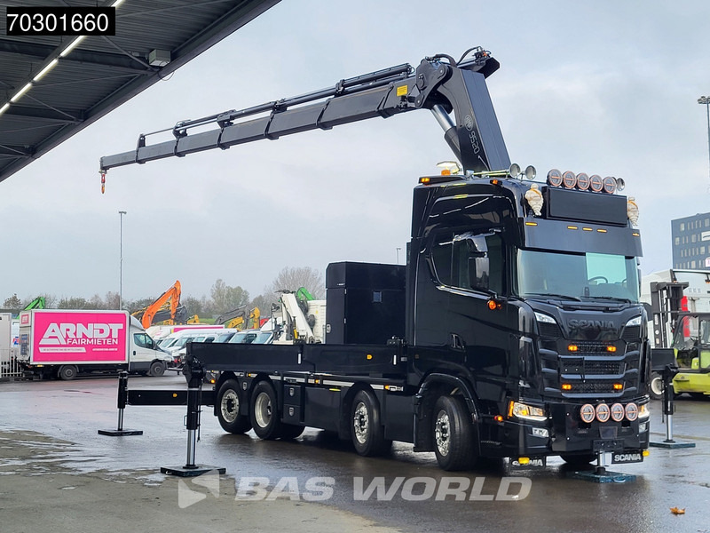 Scania S660 8X2 HMF 9520OK-RCS Crane Kran Fifth wheel Full Air Lift+steering axle - Tracteur routier: photos 3 Scania S660 8X2 HMF 9520OK-RCS Crane Kran Fifth wheel Full Air Lift+steering axle - Tracteur routier: photos 3