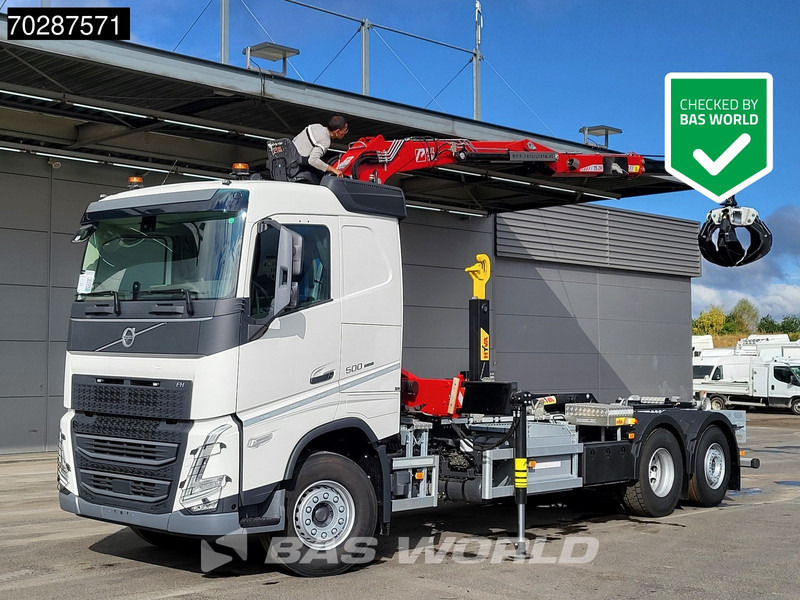 Volvo FH 500 6X2 Penz Crane 15Z9.50R HYVA 20-57-S Hooklift Lift+steering Automatic Euro 6 - Camion ampliroll, Camion grue: photos 1 Volvo FH 500 6X2 Penz Crane 15Z9.50R HYVA 20-57-S Hooklift Lift+steering Automatic Euro 6 - Camion ampliroll, Camion grue: photos 1