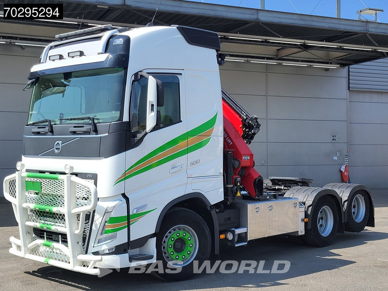 Camion plateau, Camion grue Volvo FH 500 FH 6X4 Full-Air Liftachse HMF 2820K-RCS Crane+JIB Remote Control I-ParkCool VDS LED Kran: photos 10