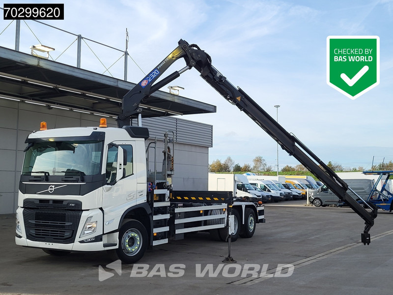 Volvo FM 430 FM 6X2 HMF 2320K-RCS Kran Crane + VDL S-21-6200 Lift + Steering Axle - Camion ampliroll: photos 1 Volvo FM 430 FM 6X2 HMF 2320K-RCS Kran Crane + VDL S-21-6200 Lift + Steering Axle - Camion ampliroll: photos 1