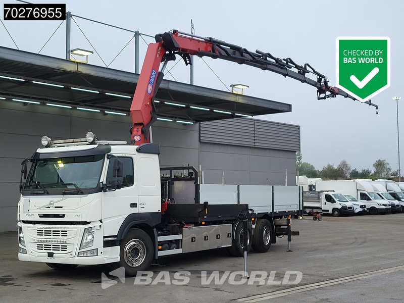 Volvo FM 450 6X2 HMF3220 K5 + Jib K5 Crane Kran Lift-Steering Axle VEB+ Automatic - Camion plateau, Camion grue: photos 1 Volvo FM 450 6X2 HMF3220 K5 + Jib K5 Crane Kran Lift-Steering Axle VEB+ Automatic - Camion plateau, Camion grue: photos 1