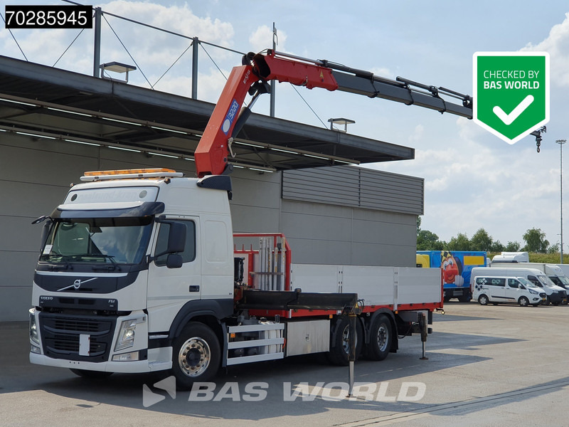 Volvo FM 500 6X2 HMF 3220-K7 Lift-Steering Axle Crane Kran Euro 6 - Camion plateau, Camion grue: photos 1 Volvo FM 500 6X2 HMF 3220-K7 Lift-Steering Axle Crane Kran Euro 6 - Camion plateau, Camion grue: photos 1