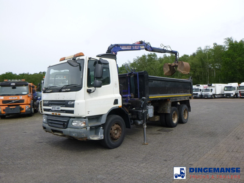 DAF CF 75.310 6x4 RHD tipper + HMF 1144 K-1 + grapple - Camion grue: photos 5 DAF CF 75.310 6x4 RHD tipper + HMF 1144 K-1 + grapple - Camion grue: photos 5