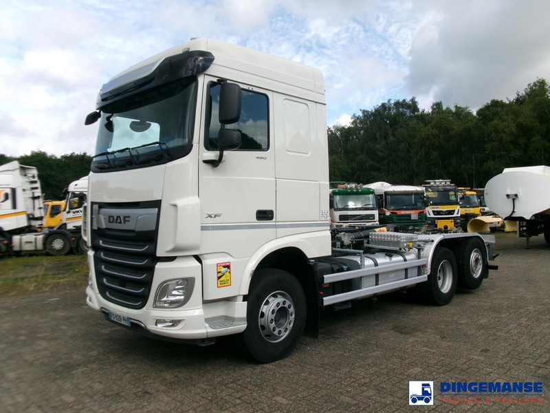 DAF XF 480 FAN 6x2 Hyva container hook 20 t - Camion ampliroll: photos 1 DAF XF 480 FAN 6x2 Hyva container hook 20 t - Camion ampliroll: photos 1