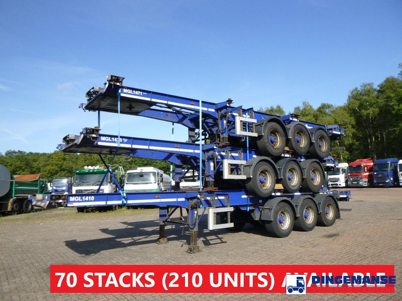 Dennison Stack - 3 x container trailer 20-30-40-45 ft - Semi-remorque porte-conteneur/ Caisse mobile: photos 1 Dennison Stack - 3 x container trailer 20-30-40-45 ft - Semi-remorque porte-conteneur/ Caisse mobile: photos 1