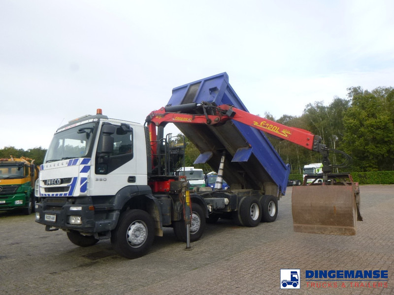 Iveco AD340T36 8x4 RHD tipper + Palfinger E120 plus + grapple - Camion grue: photos 5 Iveco AD340T36 8x4 RHD tipper + Palfinger E120 plus + grapple - Camion grue: photos 5