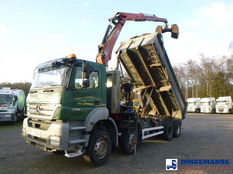 Mercedes-Benz Axor 3236 8x4 RHD tipper + Hiab 1283 DK-2 Duo - Camion grue: photos 1 Mercedes-Benz Axor 3236 8x4 RHD tipper + Hiab 1283 DK-2 Duo - Camion grue: photos 1