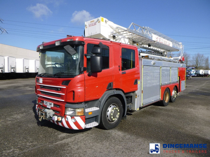 Scania P310 6x2 RHD fire truck + pump, ladder & manlift - Camion de pompier: photos 1 Scania P310 6x2 RHD fire truck + pump, ladder & manlift - Camion de pompier: photos 1