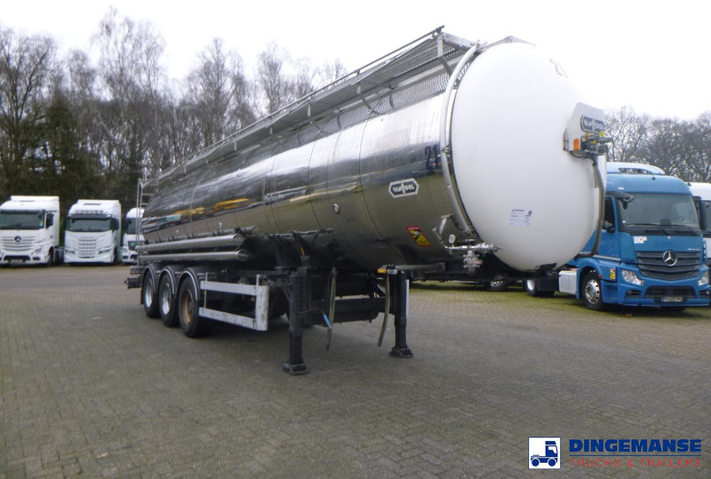 Van Hool Chemical tank inox 30 m3 / 3 comp - Semi-remorque citerne: photos 2 Van Hool Chemical tank inox 30 m3 / 3 comp - Semi-remorque citerne: photos 2