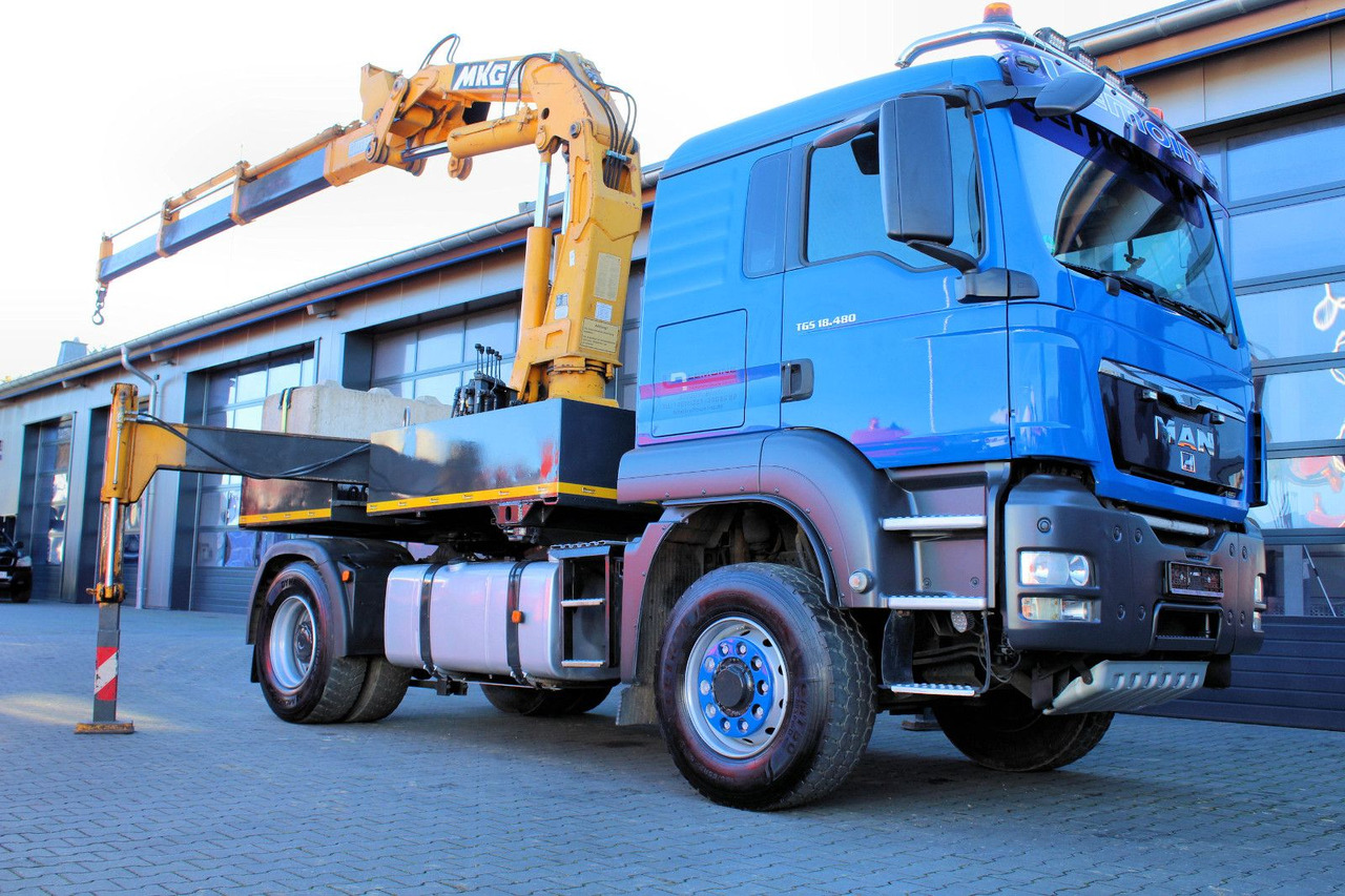 MAN TGS 18.480 4x4 BLS SZM+Pritsche MKG HLK 340 Kran - Tracteur routier: photos 2 MAN TGS 18.480 4x4 BLS SZM+Pritsche MKG HLK 340 Kran - Tracteur routier: photos 2