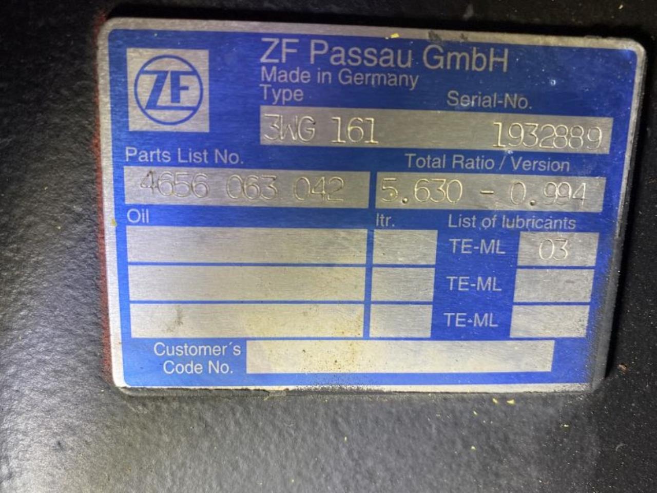 ZF 3WG161 - Transmission pour Matériel de manutention: photos 3 ZF 3WG161 - Transmission pour Matériel de manutention: photos 3