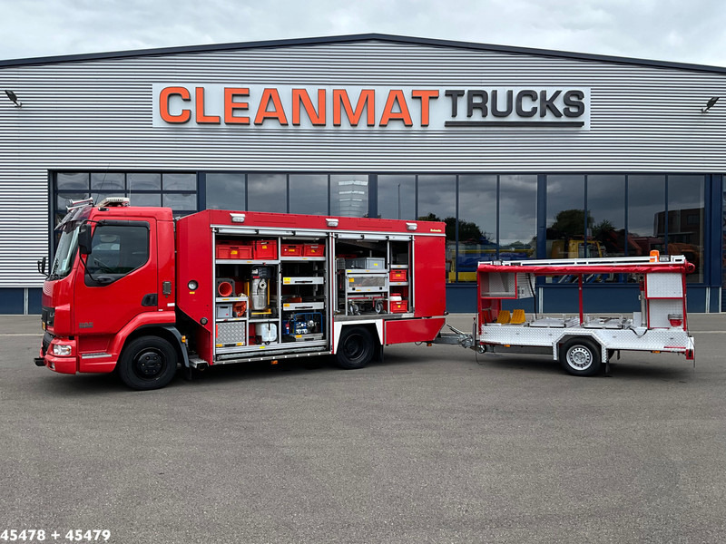 DAF FA 45 LF 150 Brandweer materiaalwagen + Mucar M5A-FOX Brandweer materiaal aanhangwagen - Camion de pompier: photos 1 DAF FA 45 LF 150 Brandweer materiaalwagen + Mucar M5A-FOX Brandweer materiaal aanhangwagen - Camion de pompier: photos 1