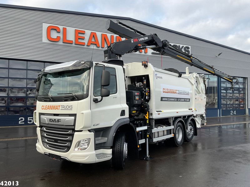 DAF FAN CF 340 Hiab 23 ton/meter laadkraan - Benne à ordures ménagères: photos 1 DAF FAN CF 340 Hiab 23 ton/meter laadkraan - Benne à ordures ménagères: photos 1