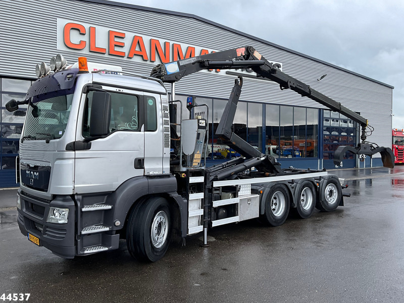 MAN TGS 35.400 8x4 HMF 16 Tonmeter Z-kraan - Camion ampliroll: photos 1 MAN TGS 35.400 8x4 HMF 16 Tonmeter Z-kraan - Camion ampliroll: photos 1