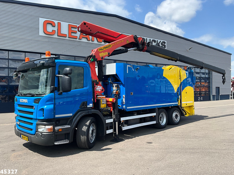 Scania P 280 Geesink / VSA Palfinger 23 Tonmeter laadkraan - Benne à ordures ménagères: photos 1 Scania P 280 Geesink / VSA Palfinger 23 Tonmeter laadkraan - Benne à ordures ménagères: photos 1