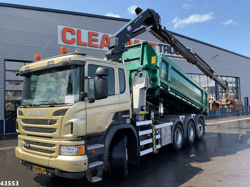 Scania P 410 8x4 Euro 6 HMF 18 Tonmeter laadkraan - Camion benne, Camion grue: photos 1 Scania P 410 8x4 Euro 6 HMF 18 Tonmeter laadkraan - Camion benne, Camion grue: photos 1