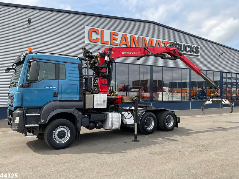 MAN TGS 33.480 6x6 Euro 6 Palfinger 27 Tonmeter boomkraan - Tracteur routier: photos 1 MAN TGS 33.480 6x6 Euro 6 Palfinger 27 Tonmeter boomkraan - Tracteur routier: photos 1
